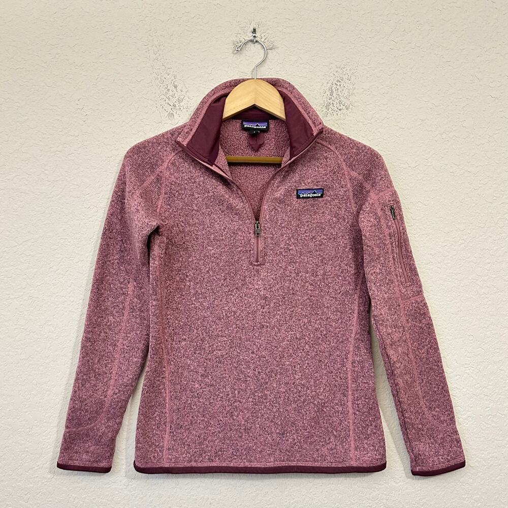 PATAGONIA Better Sweater Kiln Pink Knit Fleece 1/4 Zip Pullover Hiking